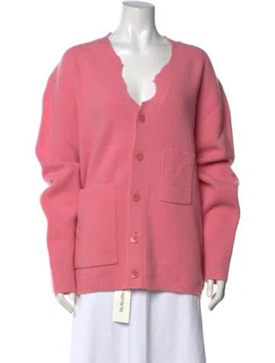 Pre-owned Tibi Lambswool V-neck Sweater In Pink