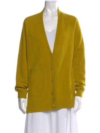Pre-owned Tibi Lambswool V-neck Sweater In Yellow