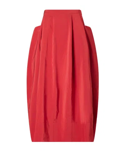 TIBI LANTERN PANELED SHELL SKIRT