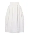 Tibi Lantern Paneled Shell Skirt In White