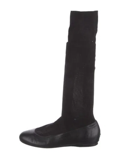 Pre-owned Tibi Leather Ballet Flats In Black