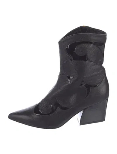 Pre-owned Tibi Leather Boots In Black