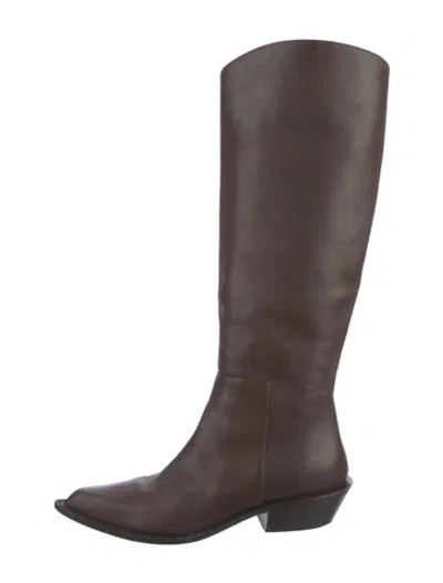 Pre-owned Tibi Leather Boots In Brown