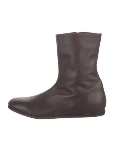Pre-owned Tibi Leather Boots In Burgundy