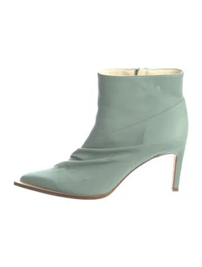 Pre-owned Tibi Leather Boots In Green