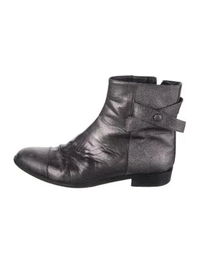 Pre-owned Tibi Leather Boots In Grey