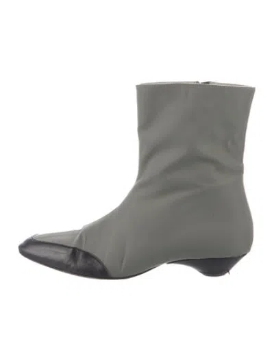 Pre-owned Tibi Leather Boots In Grey