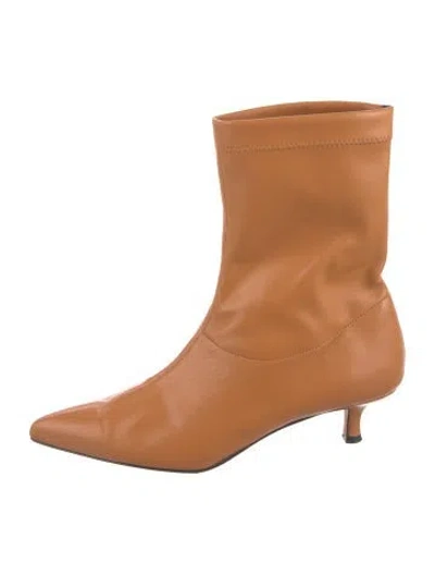 Pre-owned Tibi Leather Boots In Neutral