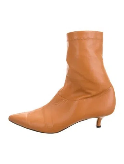 Pre-owned Tibi Leather Boots In Neutrals