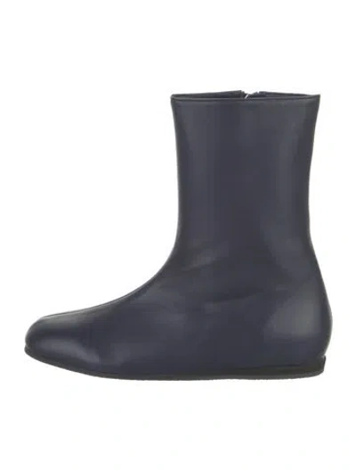 Pre-owned Tibi Leather Boots W/ Tags In Blue