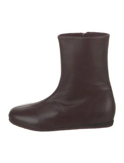 Pre-owned Tibi Leather Boots W/ Tags In Burgundy