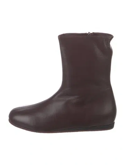 Pre-owned Tibi Leather Boots W/ Tags In Burgundy
