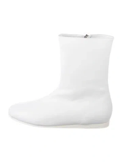 Pre-owned Tibi Leather Boots W/ Tags In White