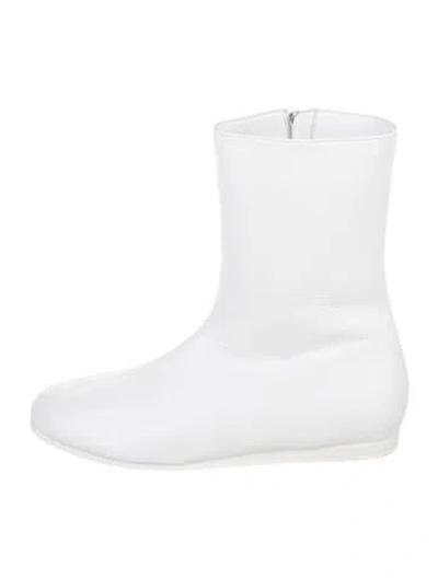Pre-owned Tibi Leather Boots W/ Tags In White