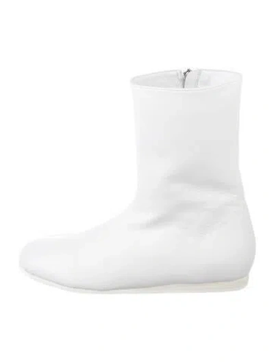 Pre-owned Tibi Leather Boots W/ Tags In White