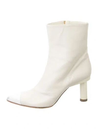 Pre-owned Tibi Leather Boots In White