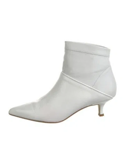Pre-owned Tibi Leather Boots In White