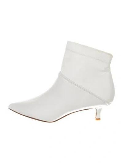 Pre-owned Tibi Leather Boots In White