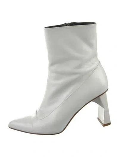 Pre-owned Tibi Leather Boots In White