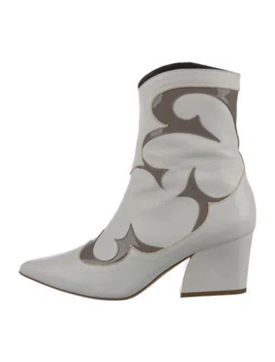 Pre-owned Tibi Leather Boots In White