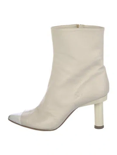 Pre-owned Tibi Leather Boots In White