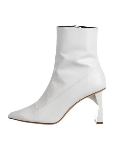 Pre-owned Tibi Leather Boots In White