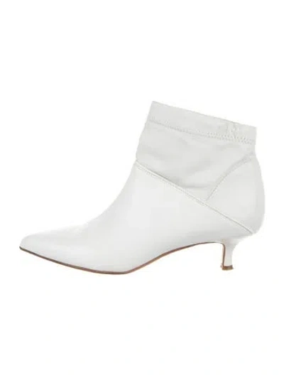 Pre-owned Tibi Leather Boots In White
