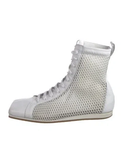 Pre-owned Tibi Leather Boots In White