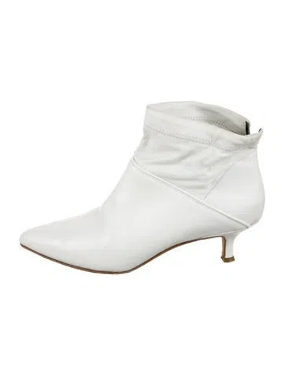 Pre-owned Tibi Leather Boots In White