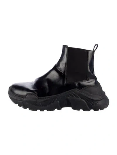 Pre-owned Tibi Leather Chelsea Boots In Blue