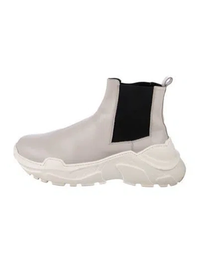 Pre-owned Tibi Leather Chelsea Boots In White
