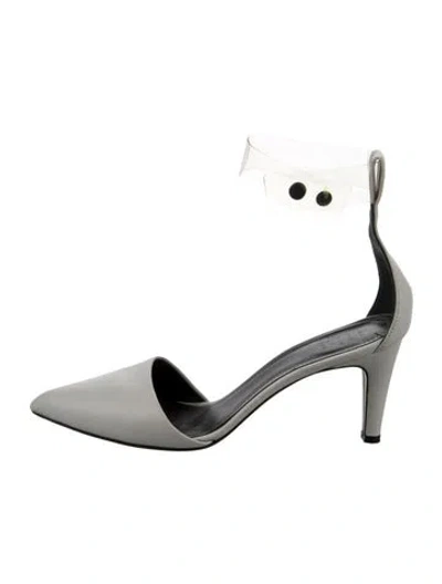 Pre-owned Tibi Leather D'orsay Pumps In Silver