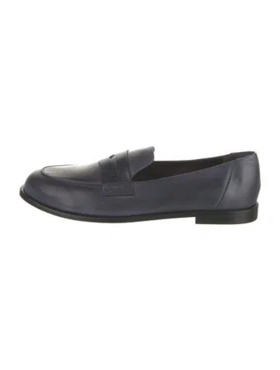 Pre-owned Tibi Leather Dress Loafers In Blue
