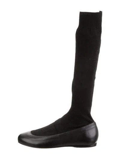 Pre-owned Tibi Leather Flats In Black