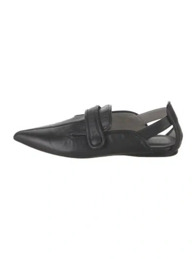 Pre-owned Tibi Leather Flats In Black