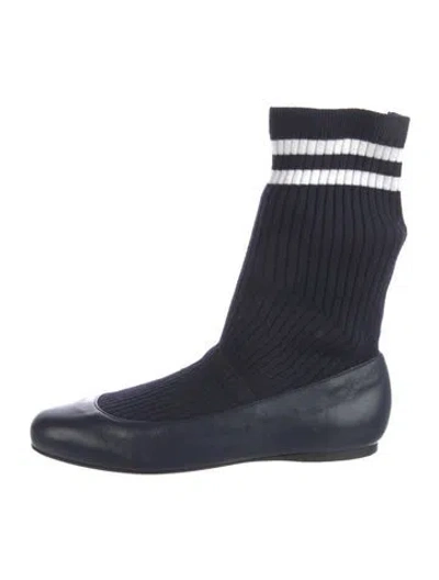 Pre-owned Tibi Leather Flats In Blue