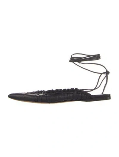 Pre-owned Tibi Leather Flats In Blue