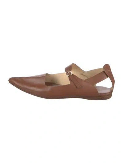 Pre-owned Tibi Leather Flats In Brown