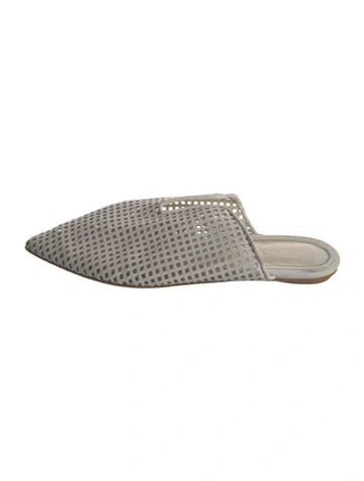 Pre-owned Tibi Leather Flats In Gray