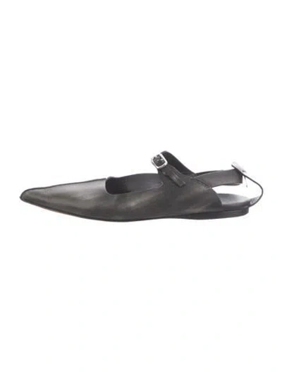 Pre-owned Tibi Leather Flats In Grey