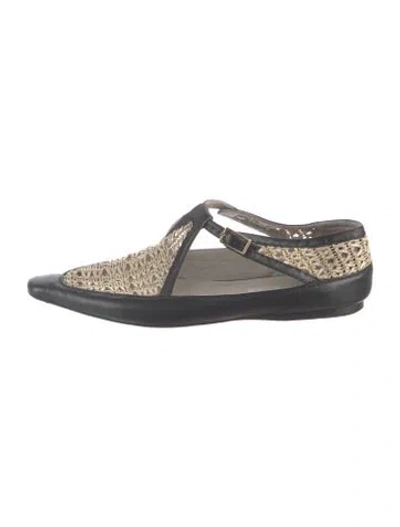 Pre-owned Tibi Leather Flats In Neutral