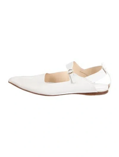 Pre-owned Tibi Leather Flats In Neutral