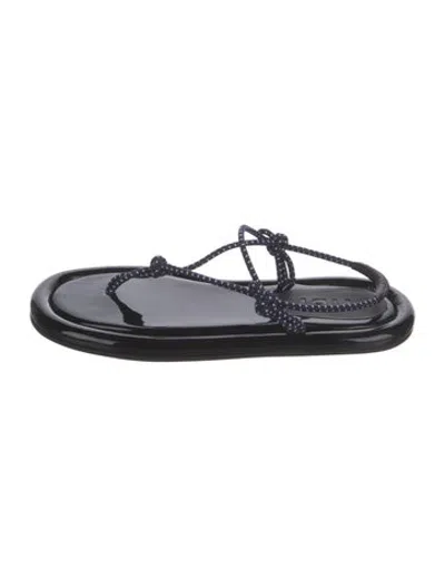 Pre-owned Tibi Leather Flats W/ Tags In Black