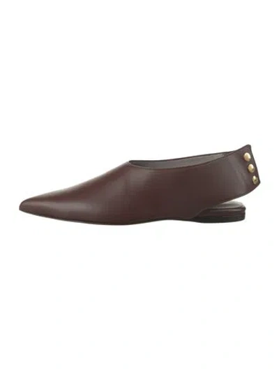 Pre-owned Tibi Leather Flats W/ Tags In Brown