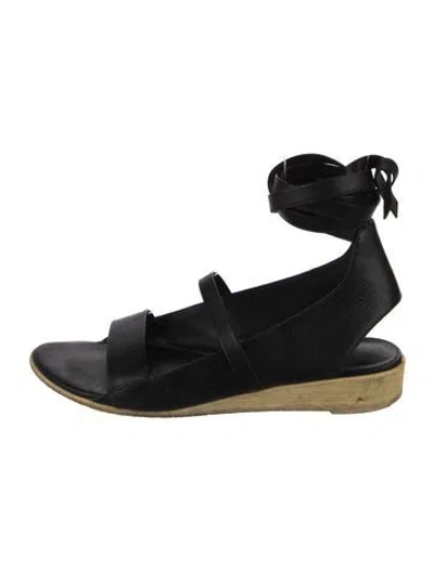 Pre-owned Tibi Leather Gladiator Sandals In Black