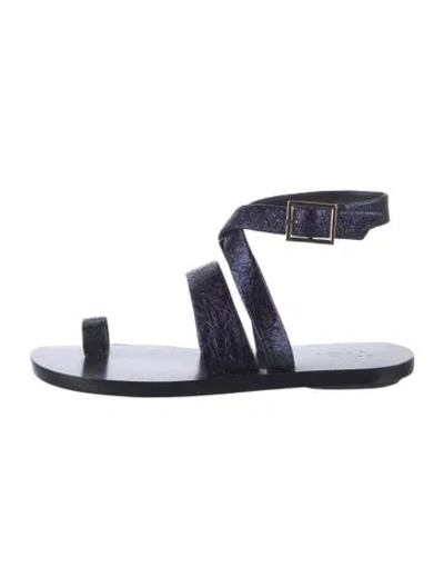 Pre-owned Tibi Leather Gladiator Sandals In Blue