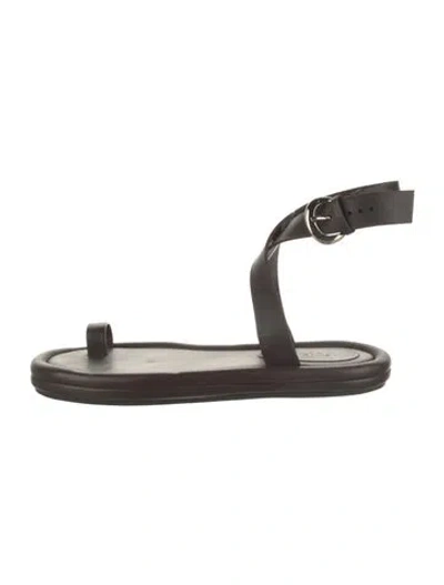 Pre-owned Tibi Leather Gladiator Sandals In Brown