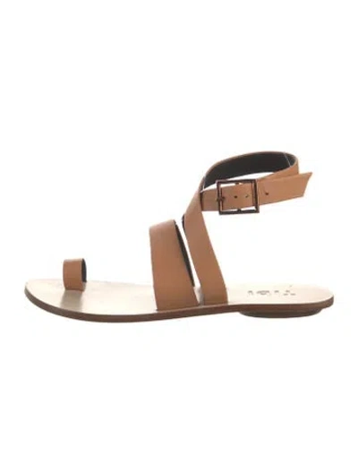 Pre-owned Tibi Leather Gladiator Sandals In Neutral
