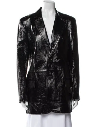 Pre-owned Tibi Leather Jacket In Black