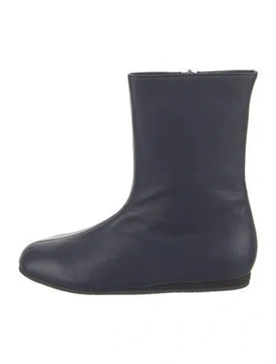 Pre-owned Tibi Leather Lace-up Boots In Blue